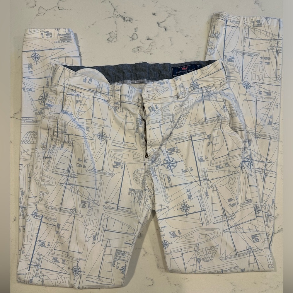 Vineyard Vines Breaker Pants with Sailboat Print